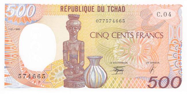500 Francs Tschad p9c
